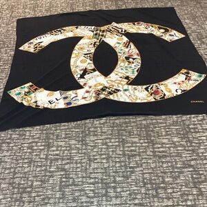 Chanel Coco Chanel vintage silk scarf a classic chain and jewel print silk